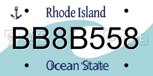BB8B558 Rhode Island License Plate