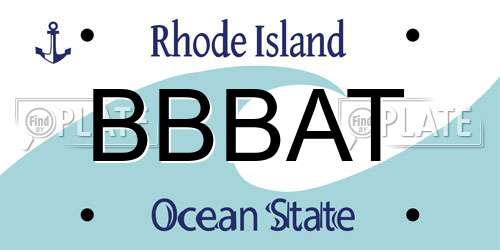 BBBAT Rhode Island License Plate