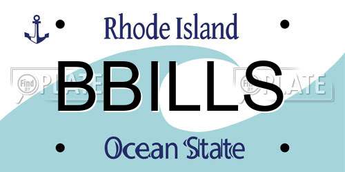 BBILLS Rhode Island License Plate