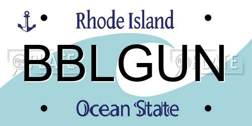 BBLGUN Rhode Island License Plate