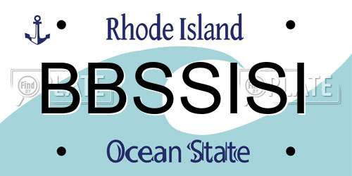 BBSSISI Rhode Island License Plate