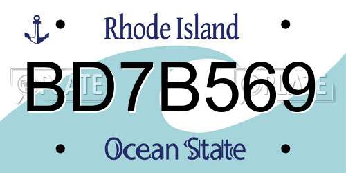 BD7B569 Rhode Island License Plate