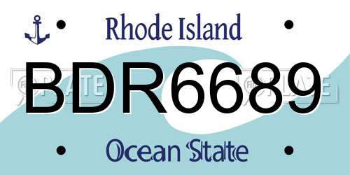 BDR6689 Rhode Island License Plate
