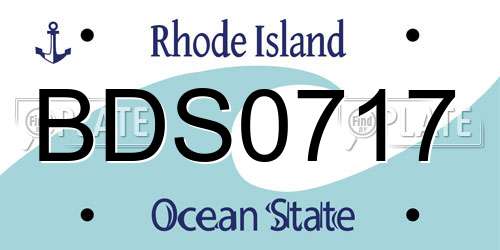 BDS0717 Rhode Island License Plate