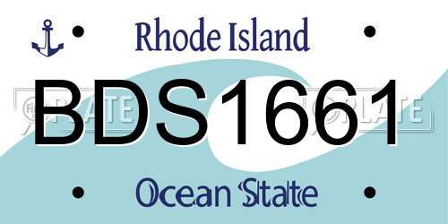 BDS1661 Rhode Island License Plate