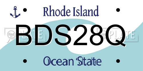 BDS28Q Rhode Island License Plate