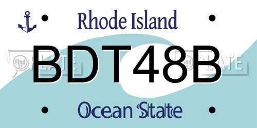 BDT48B Rhode Island License Plate