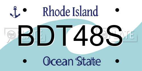 BDT48S Rhode Island License Plate