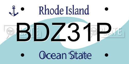 BDZ31P Rhode Island License Plate