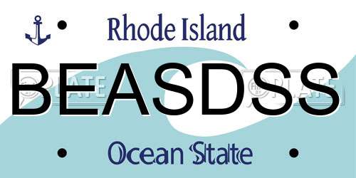BEASDSS Rhode Island License Plate