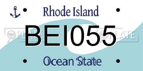 BEI055 Rhode Island License Plate