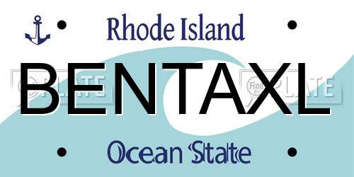 BENTAXL Rhode Island License Plate