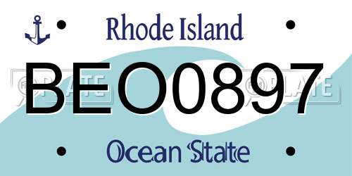 BEO0897 Rhode Island License Plate