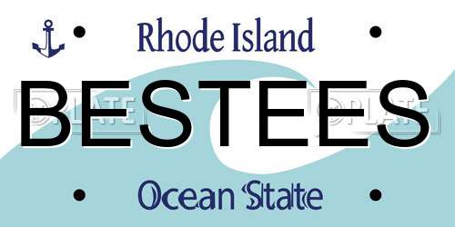 BESTEES Rhode Island License Plate