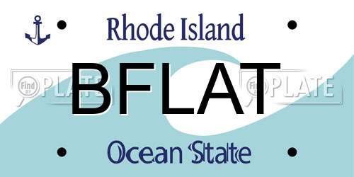 BFLAT Rhode Island License Plate