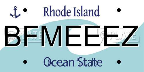 BFMEEEZ Rhode Island License Plate