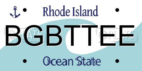 BGBTTEE Rhode Island License Plate