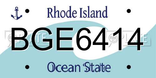 BGE6414 Rhode Island License Plate