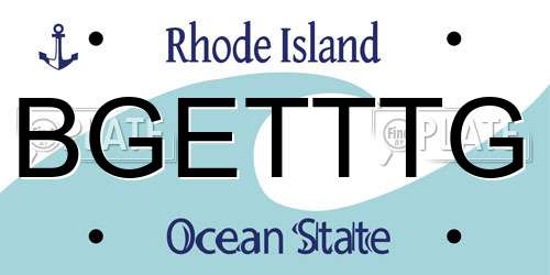 BGETTTG Rhode Island License Plate