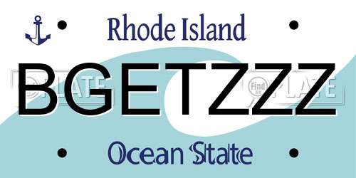 BGETZZZ Rhode Island License Plate