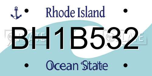 BH1B532 Rhode Island License Plate