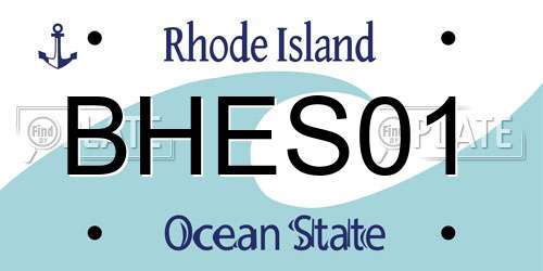 BHES01 Rhode Island License Plate