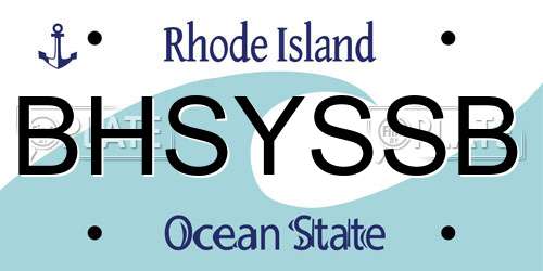 BHSYSSB Rhode Island License Plate