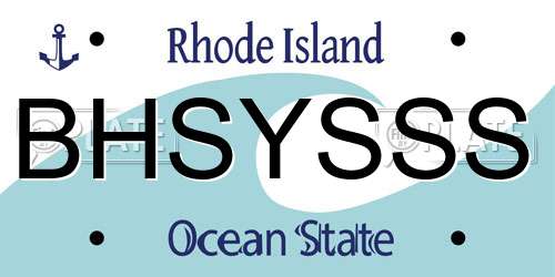 BHSYSSS Rhode Island License Plate