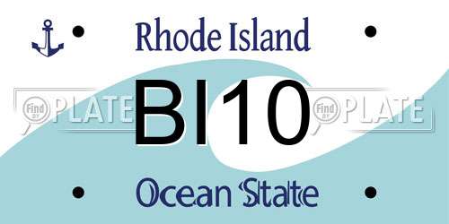 BI10 Rhode Island License Plate