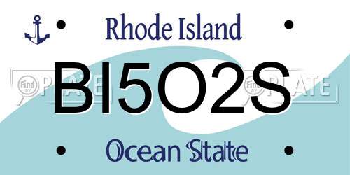 BI5O2S Rhode Island License Plate