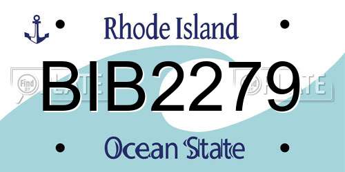 BIB2279 Rhode Island License Plate
