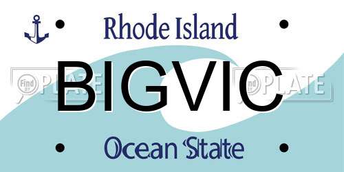 BIGVIC Rhode Island License Plate