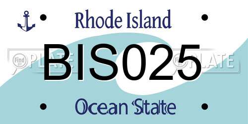 BIS025 Rhode Island License Plate