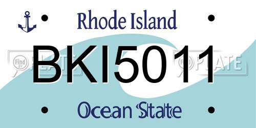 BKI5011 Rhode Island License Plate