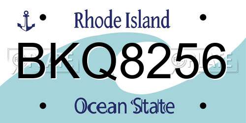 BKQ8256 Rhode Island License Plate