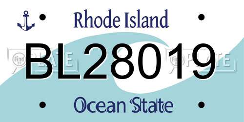 BL28019 Rhode Island License Plate