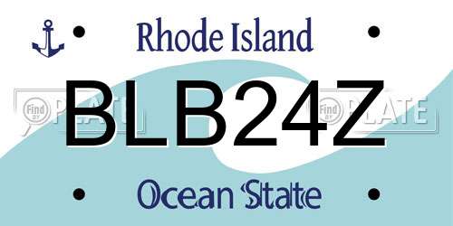 BLB24Z Rhode Island License Plate