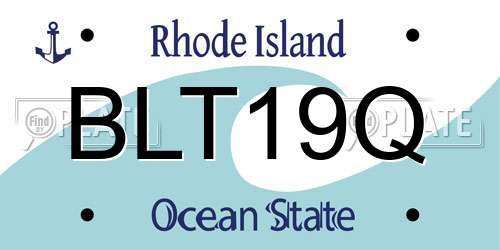 BLT19Q Rhode Island License Plate