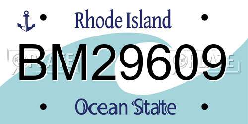 BM29609 Rhode Island License Plate