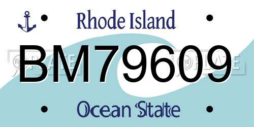 BM79609 Rhode Island License Plate