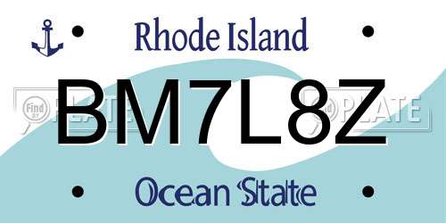 BM7L8Z Rhode Island License Plate