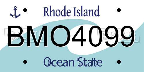 BMO4099 Rhode Island License Plate