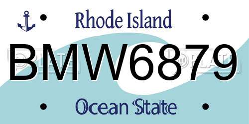 BMW6879 Rhode Island License Plate