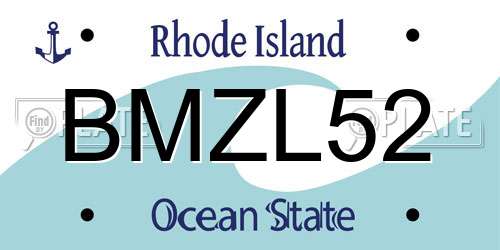 BMZL52 Rhode Island License Plate
