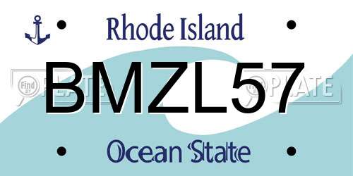 BMZL57 Rhode Island License Plate