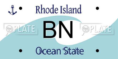 BN Rhode Island License Plate