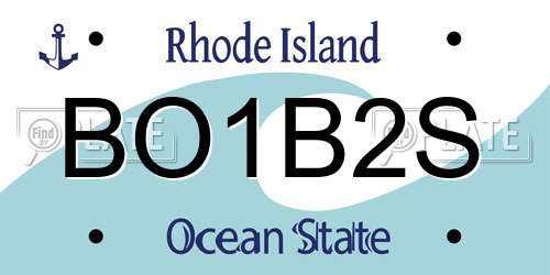 BO1B2S Rhode Island License Plate