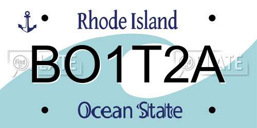 BO1T2A Rhode Island License Plate