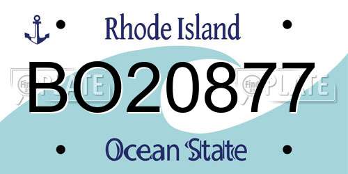 BO20877 Rhode Island License Plate