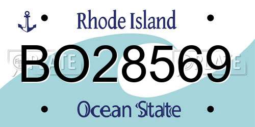 BO28569 Rhode Island License Plate